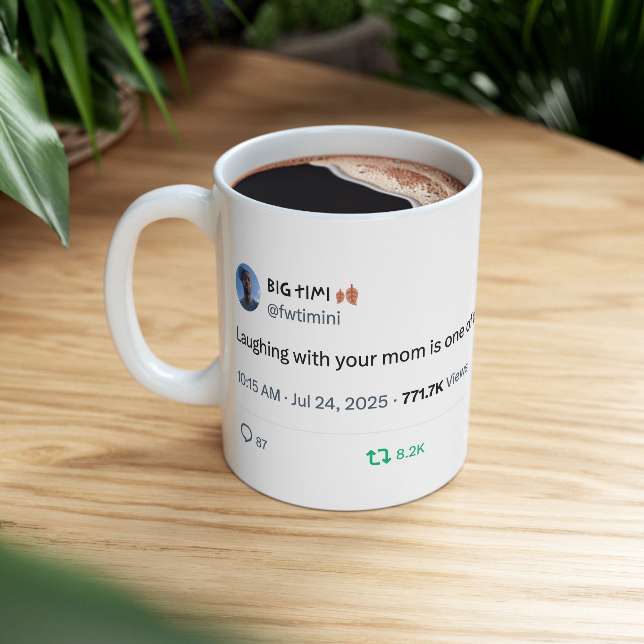 "Laughing with Your Mom" Mug - @fwtimini