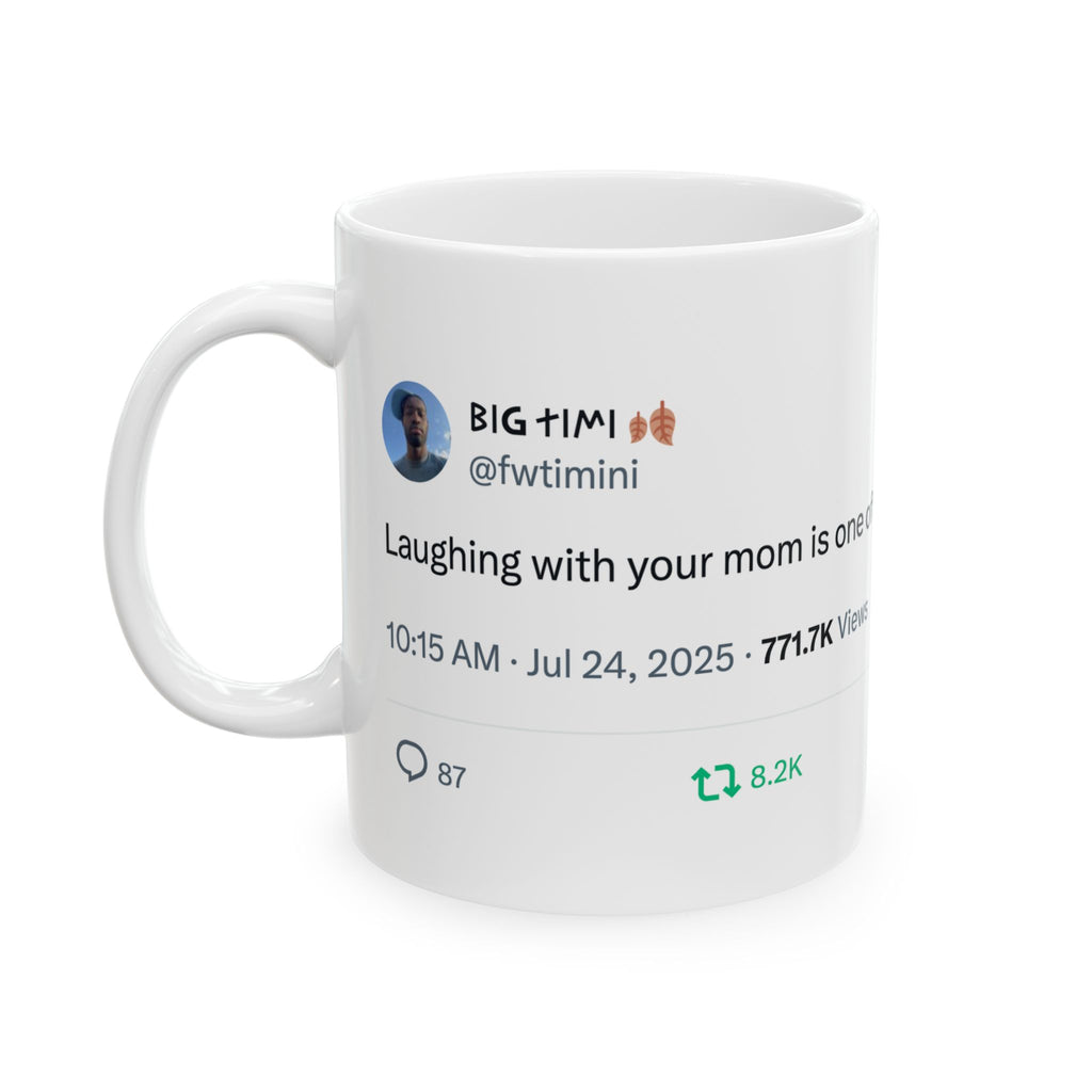 "Laughing with Your Mom" Mug - @fwtimini