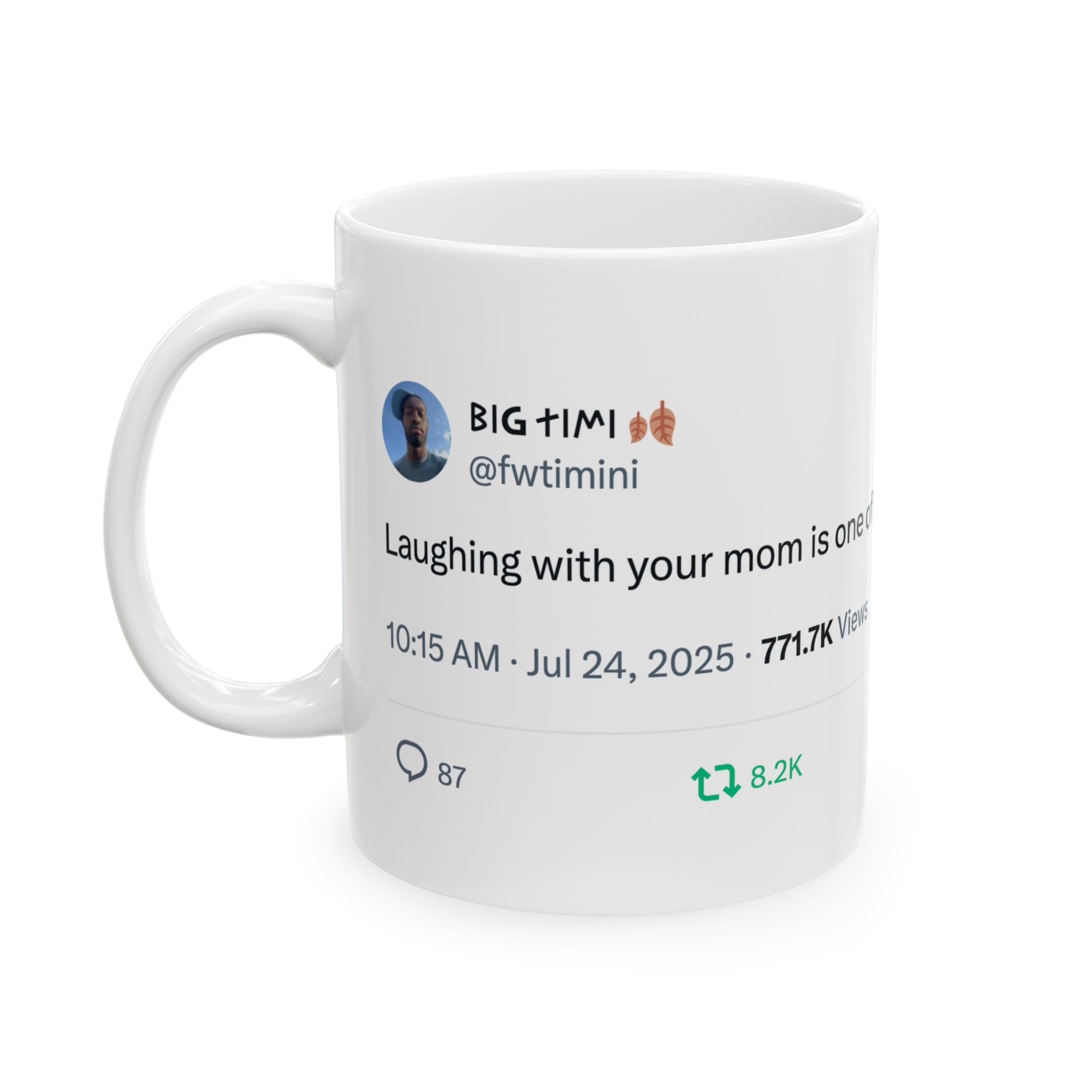 "Laughing with Your Mom" Mug - @fwtimini