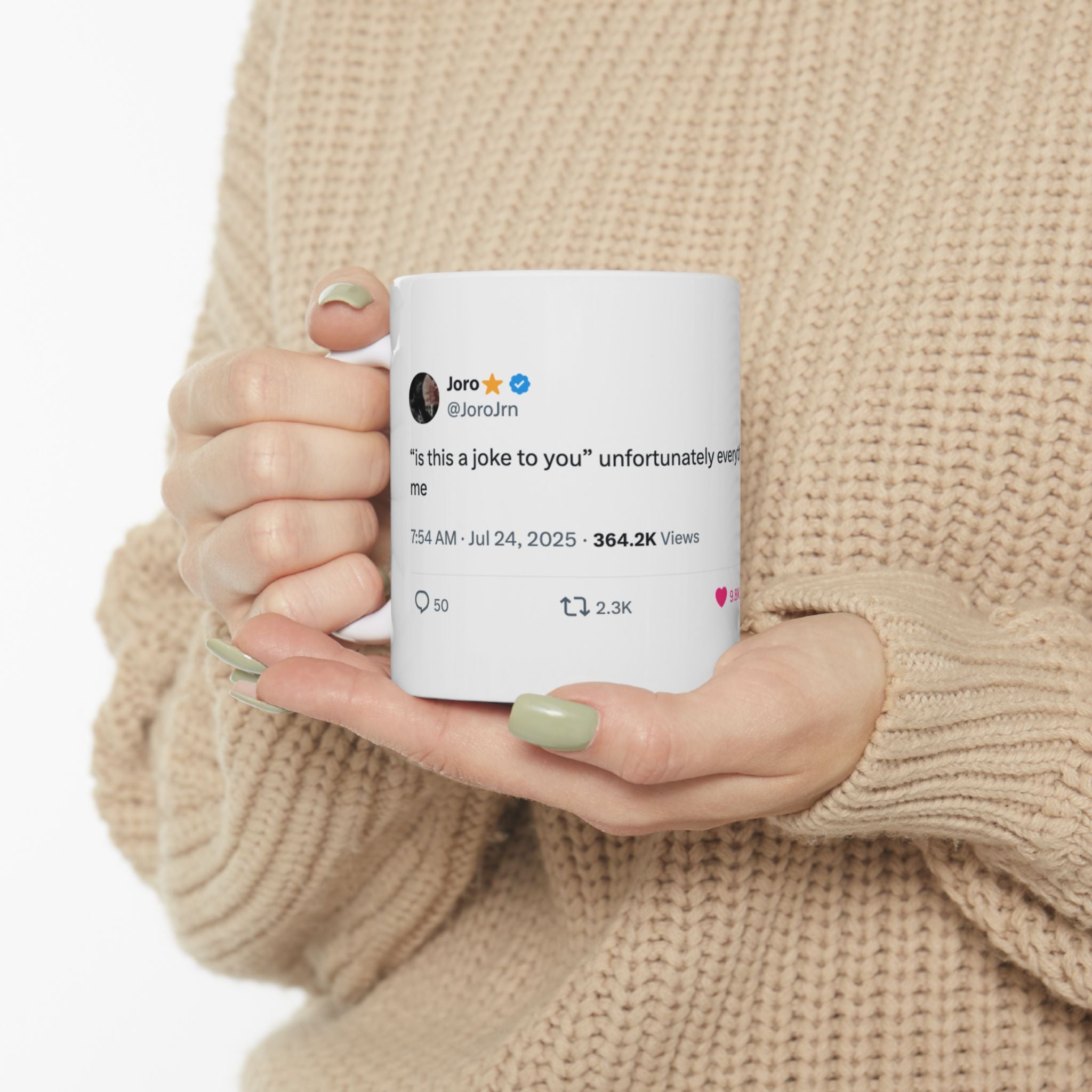 "Is This a Joke?" Tweet Mug