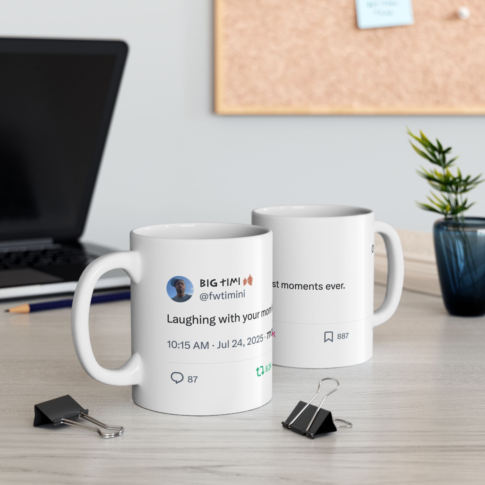 "Laughing with Your Mom" Mug - @fwtimini