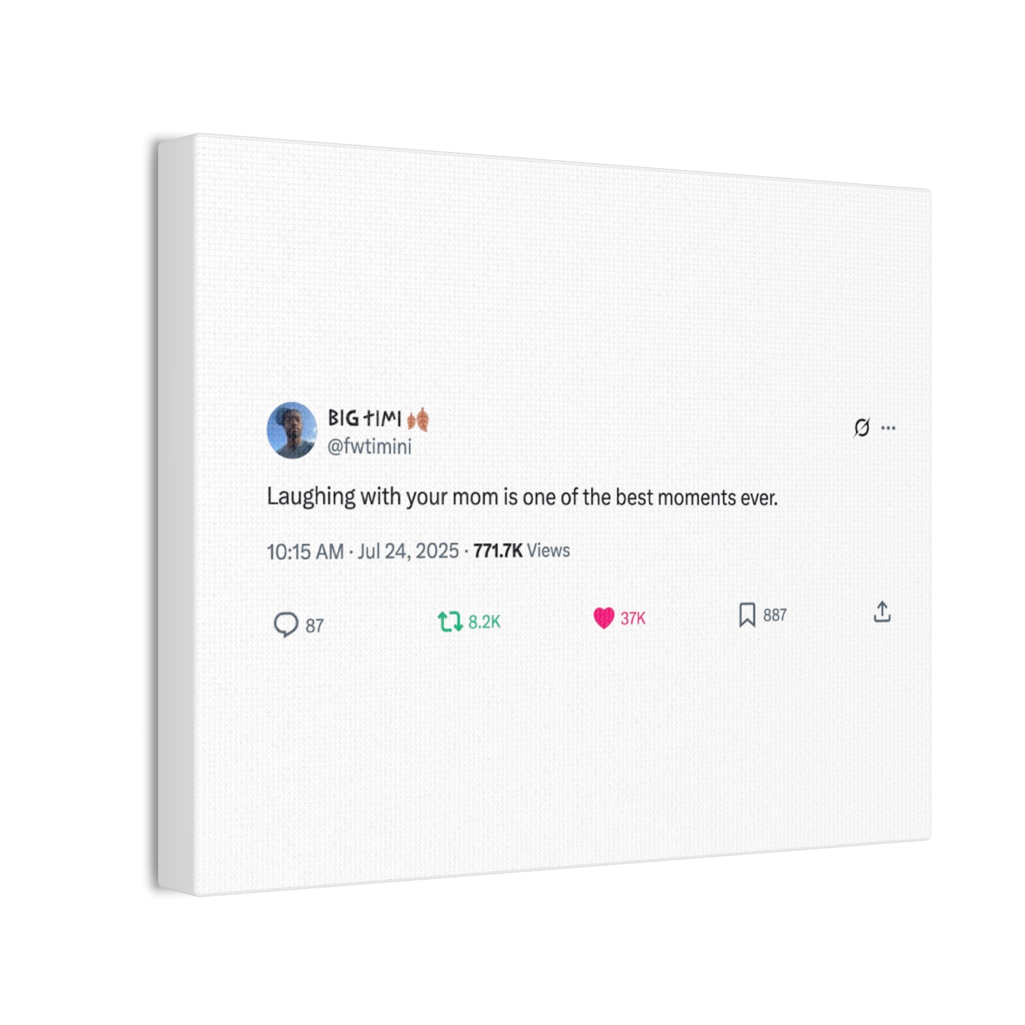 "Laughing with Your Mom" Canvas – A Moment Worth Framing