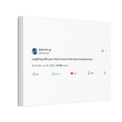 "Laughing with Your Mom" Canvas – A Moment Worth Framing
